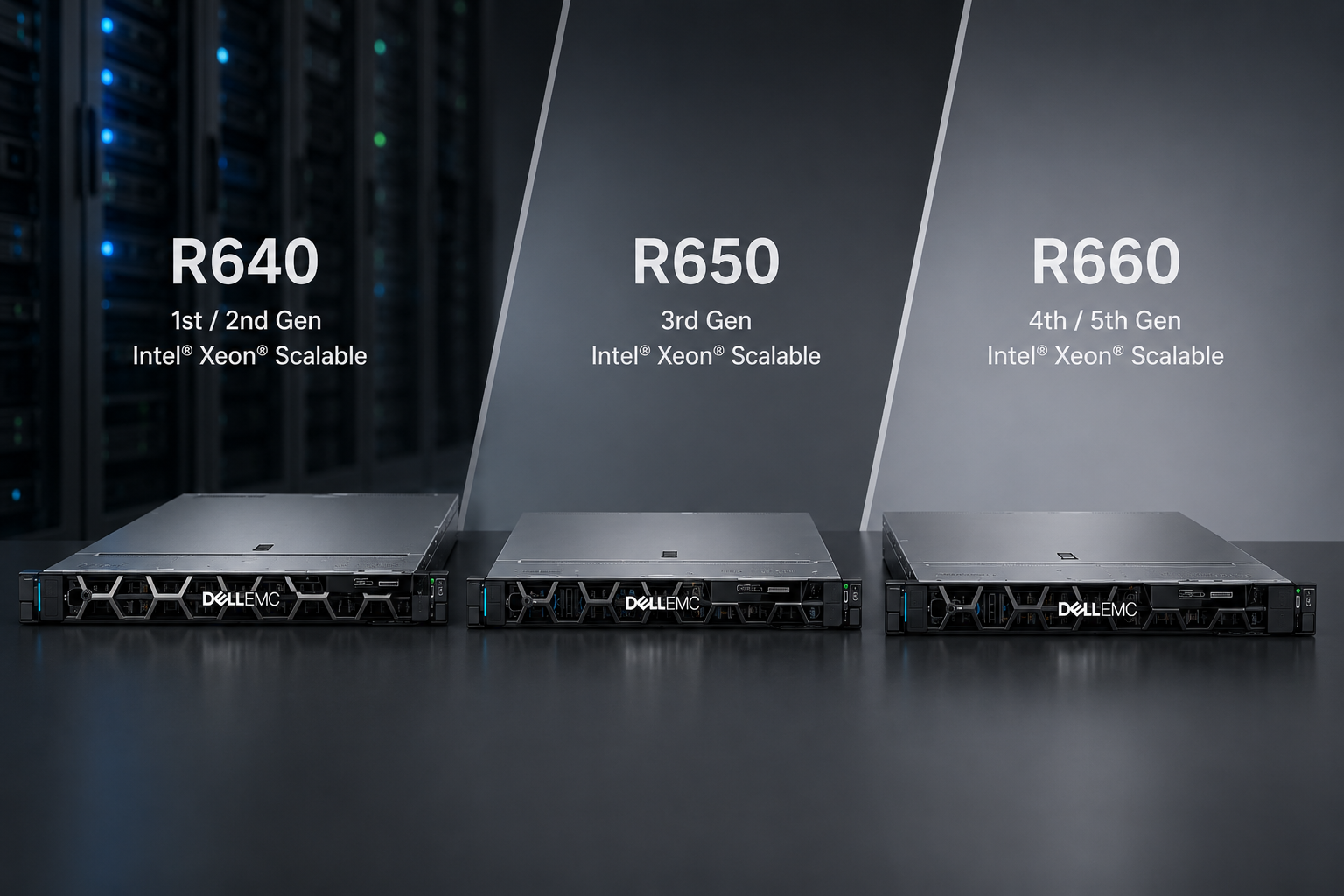 Dell PowerEdge R640 vs R650 vs R660: The Complete 1U Rack Server Comparison (2026 Buyer's Guide)