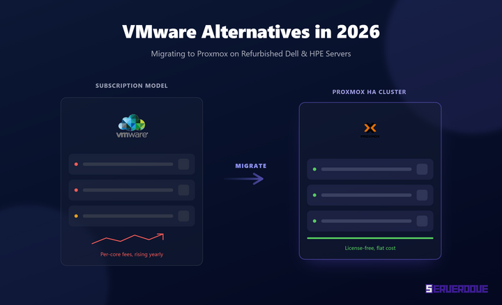 VMware Alternatives in 2026: Migrating to Proxmox on Refurbished Dell & HPE Servers