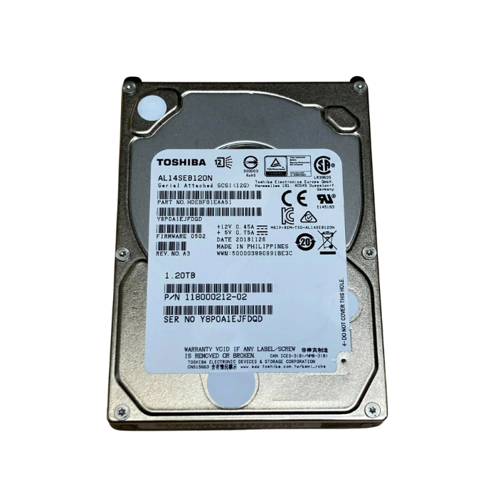 Toshiba 1.2TB 10K SAS hard drive