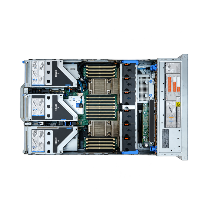 Dell PowerEdge R750 2U rack server with front bezel, dual Intel Xeon Silver 4310 configuration, view 2