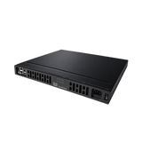 Cisco ISR 4331 1U branch router with PVDM4-32 voice DSP module, angled front view