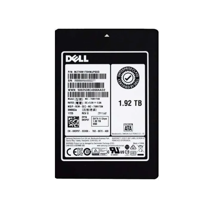 Dell 1.92TB SATA 2.5 inch enterprise SSD