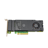 Dell FM1CF dual M.2 NVMe PCIe SSD adapter card with integrated cooling fan and heatsinks