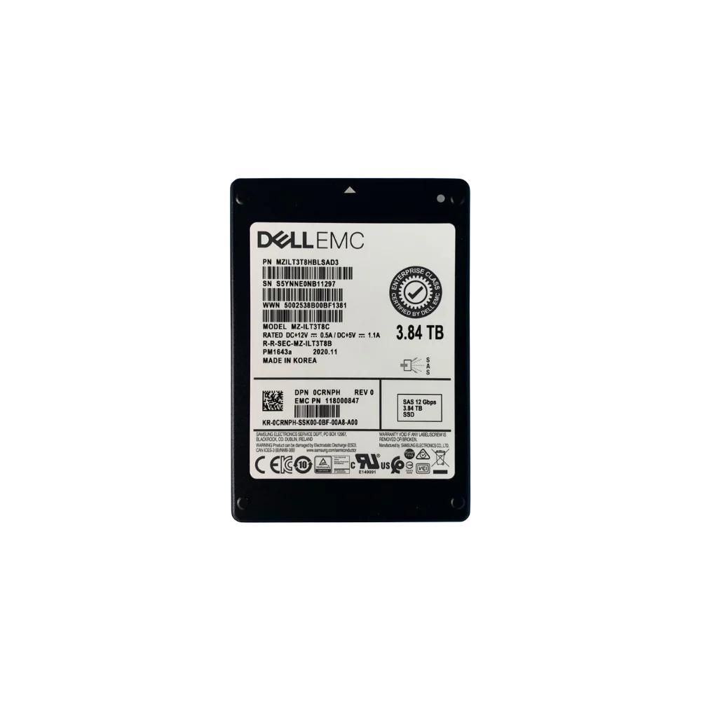Dell EMC 3.84TB 12Gb/s SAS 2.5 inch enterprise SSD