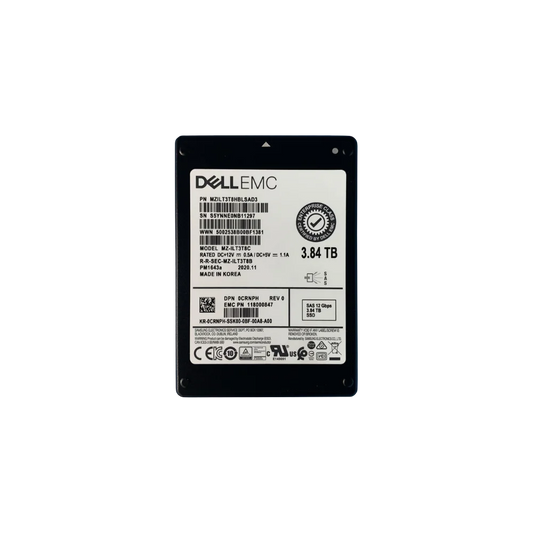 Dell EMC 3.84TB 12Gb/s SAS 2.5 inch enterprise SSD