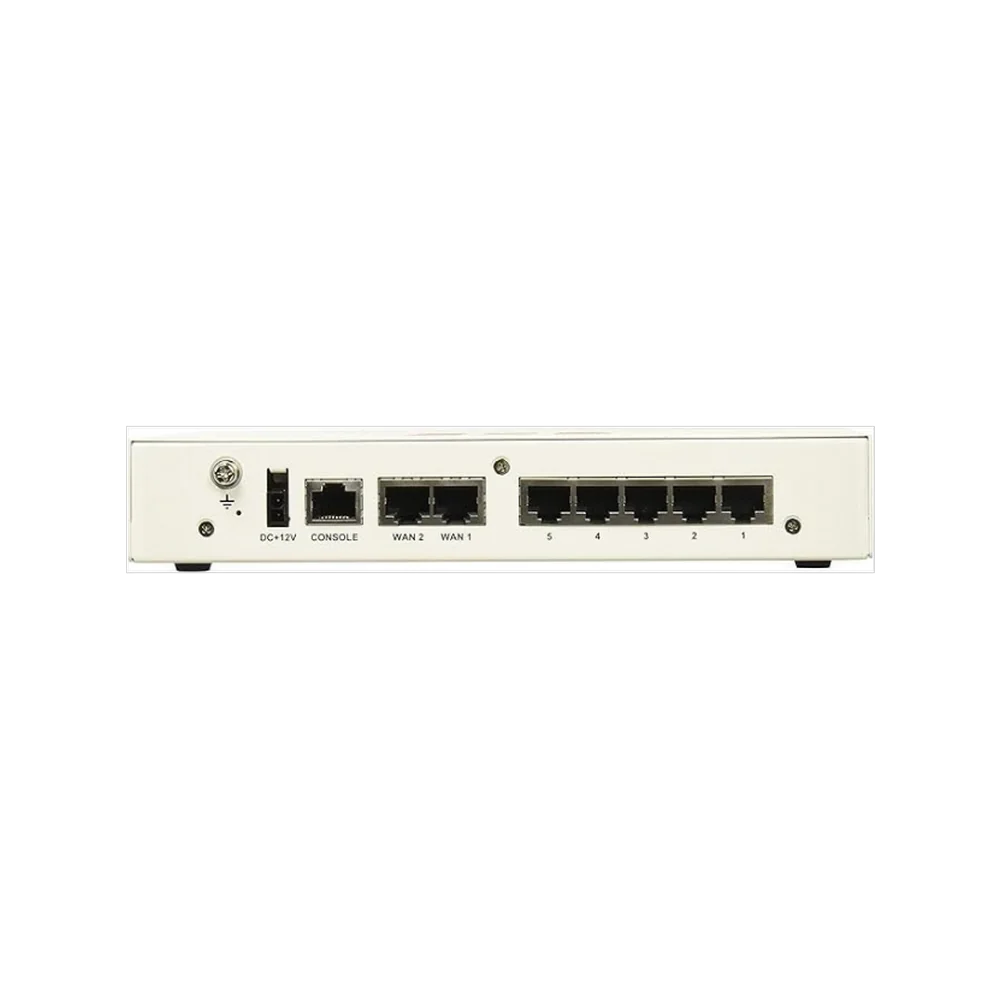 Fortinet FortiGate 50E desktop firewall appliance with 7 Gigabit Ethernet ports, view 2