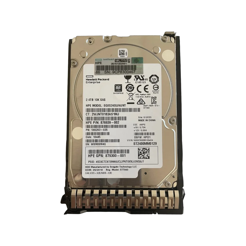 HPE 2.4TB 10K 12Gb/s SAS 2.5 inch enterprise hard drive 876939-002