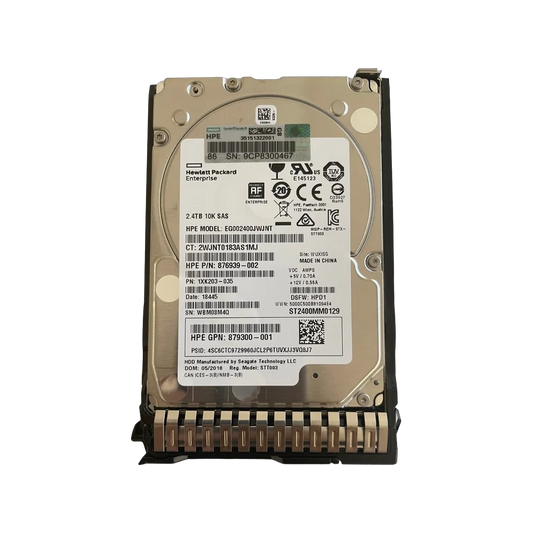 HPE 2.4TB 10K 12Gb/s SAS 2.5 inch enterprise hard drive 876939-002