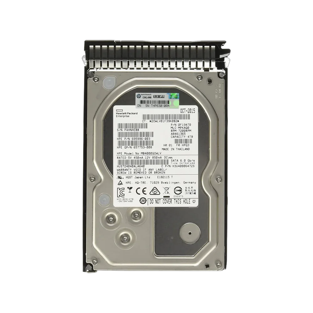 HPE 4TB 7.2K SATA 3.5 inch enterprise hard drive 657753-008
