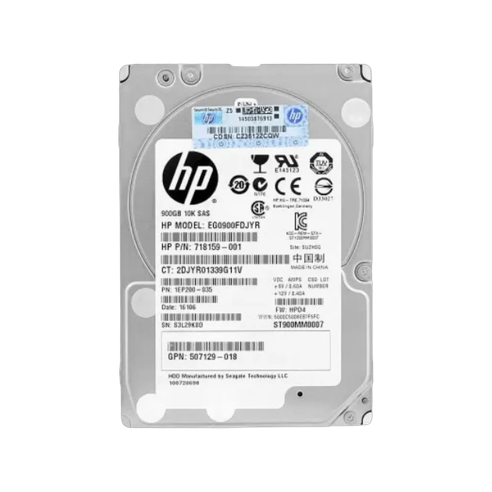 HPE 900GB 10K SAS 2.5 inch hard drive 718159-001