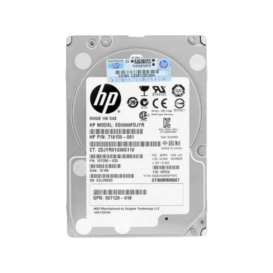 HPE 900GB 10K SAS 2.5 inch hard drive 718159-001
