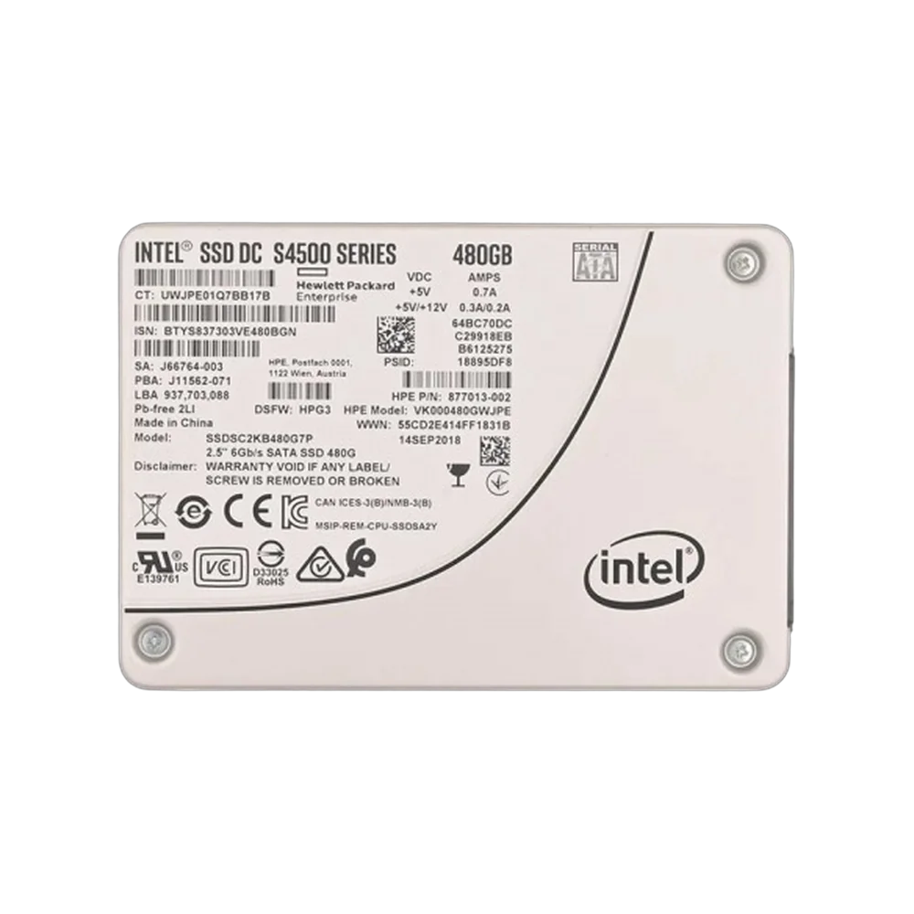 Intel DC 480GB SATA 2.5 inch enterprise SSD
