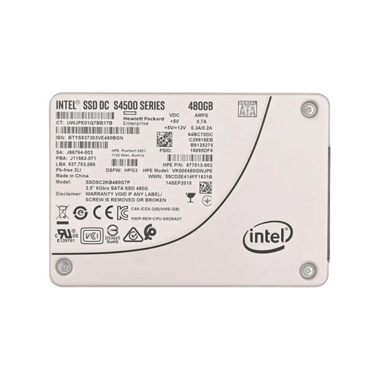 Intel DC 480GB SATA 2.5 inch enterprise SSD