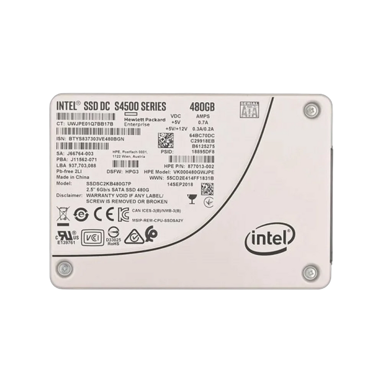 Intel DC 480GB SATA 2.5 inch enterprise SSD