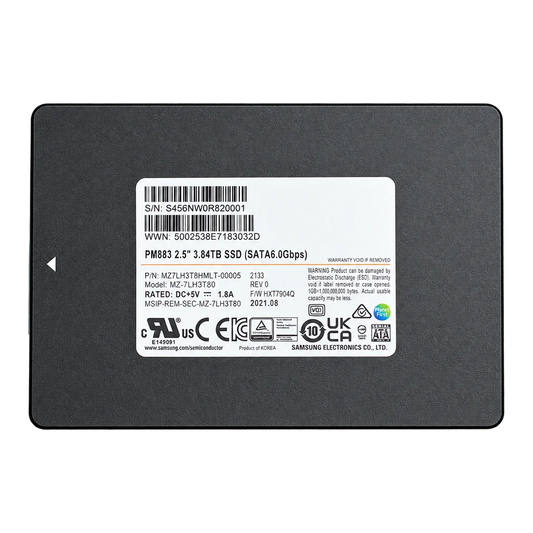 Samsung PM883 3.84TB SATA 2.5 inch enterprise SSD MZ-7LH3T80